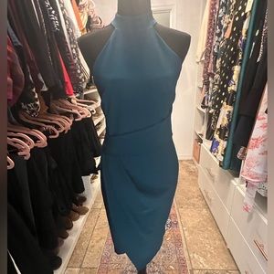 Lipsy London Brand New Teal/Blue MIDI Dress